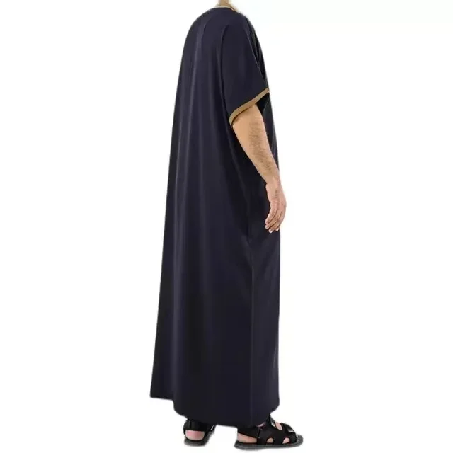 Men Muslim Long Robe Dress Abaya Saudi Arabia Eid Prayer Jubba Thobe Arab Blouse Arabic Kaftan Islamic Clothing جلباب رجالي