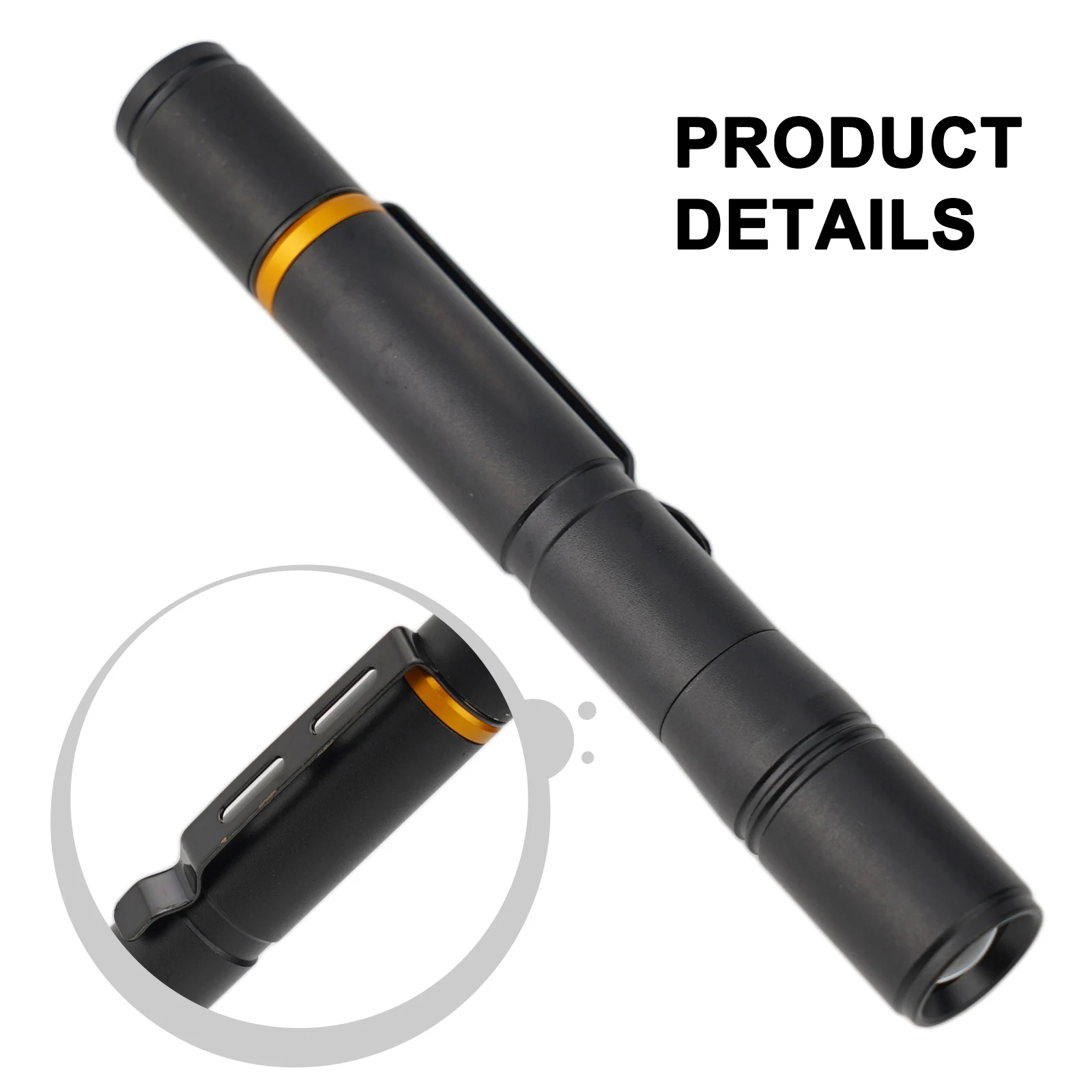 1 Pcs Flashlight Dual Light Parts Pen Light 4-10H Aluminum Alloy Dual light Handheld LED 128*16*14mm Accessory