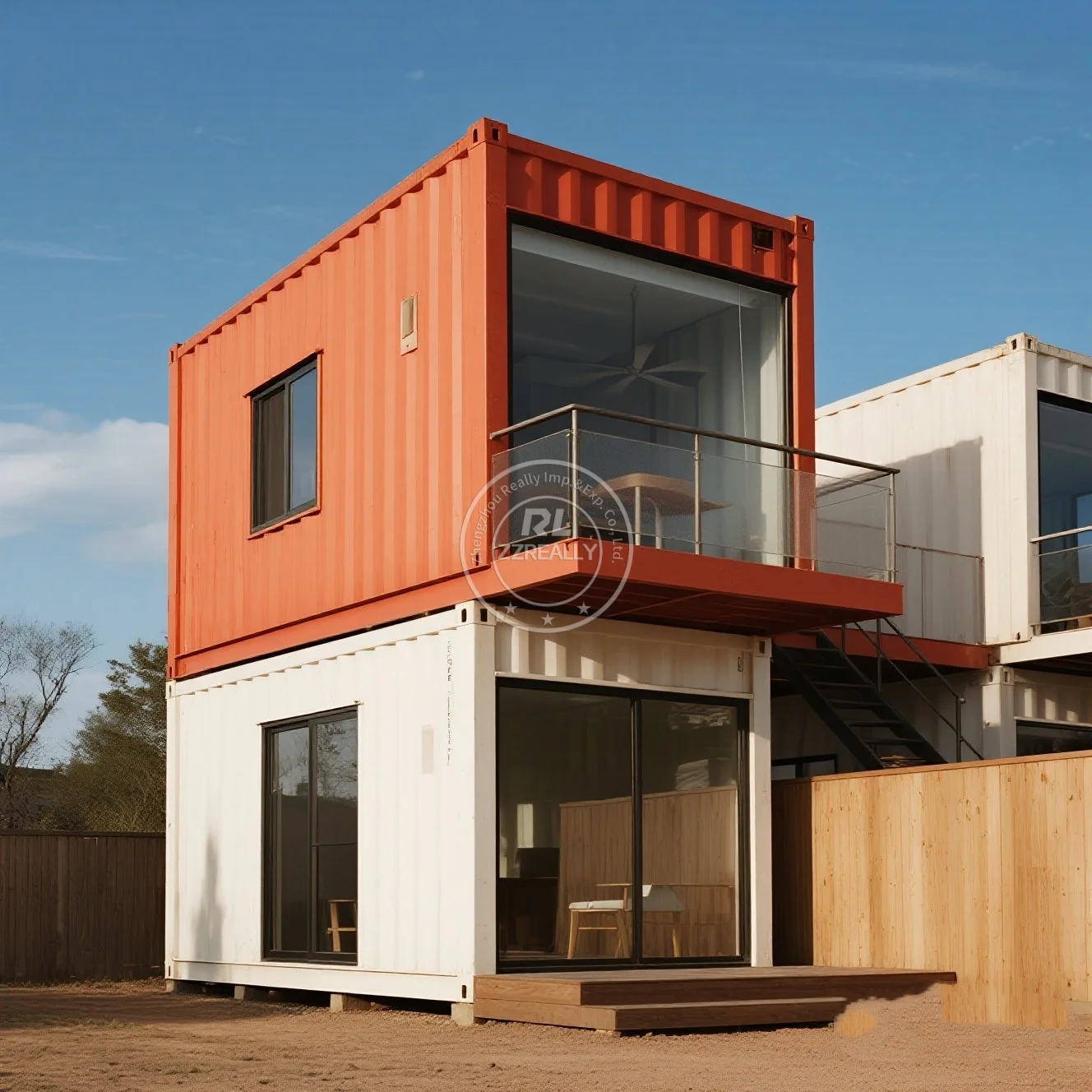 

2024 Prefabricated Splicing Sunny Two-Story House Prefabricated Assembly Container Office Glassy Easy Handy Coffee bar