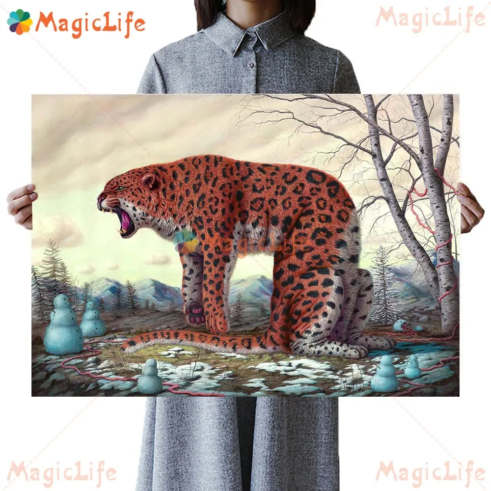 Wild Rhinoceros Crocodile Funny Animals Wall Pictures For Living Room Nordic Poster Wall Art Canvas Painting Home Decor Unframed