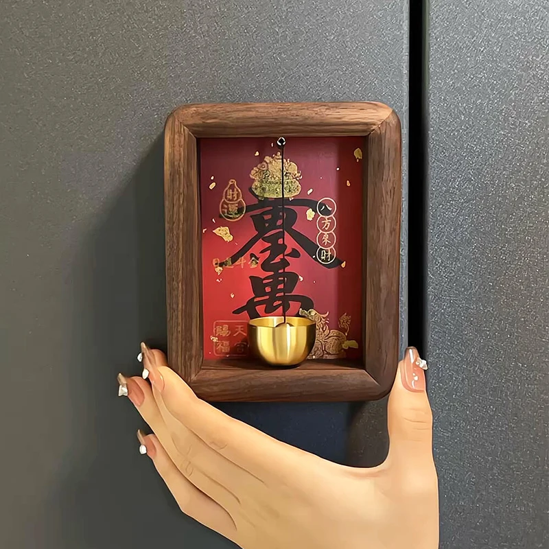 

Fortune-Attracting Ornament Fridge Magnet Photo Frame Housewarming Doorbell Living Room Entryway Magnetic Decoration