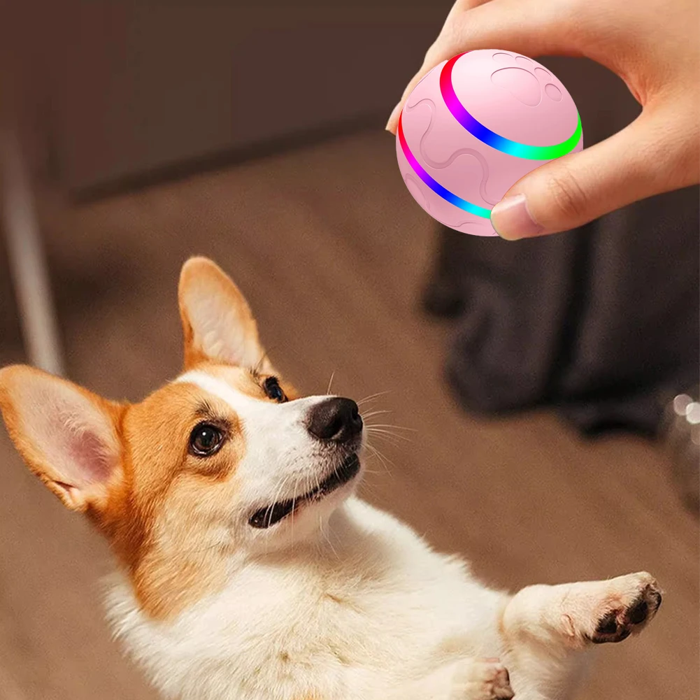 Electric Cat Ball Toys with Remote Control Automatic Rolling Magic Ball Smart Cat Toys Interactive Ball Kitten Pet Accessories