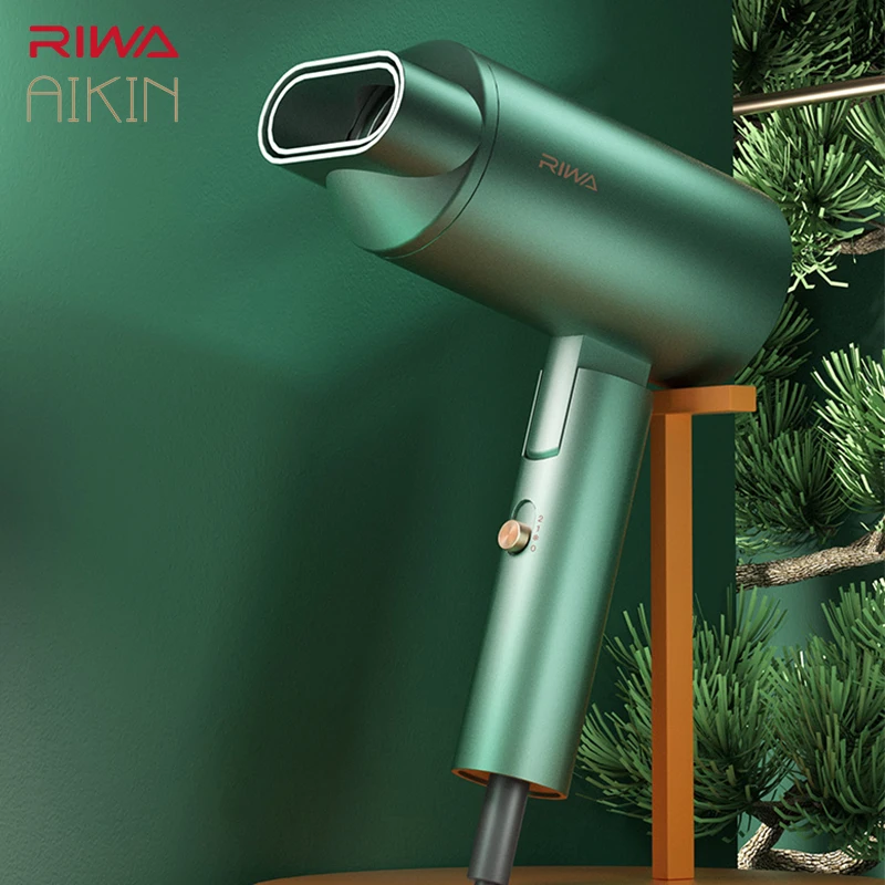 AIKIN Riwa Professional Hair Dryer 1600W Hot Warm Cold Three-speed Barber Blow Dryer Negative Ion Hair Salon Equipment 220V 50Hz