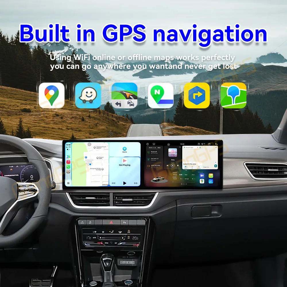 

Android 15, двойной 10,1-дюймовый HD-экран для Volkswagen T-Roc 2023-2024, автомобильное радио, GPS-навигация, мультимедийный плеер CarPlay, головное устройство