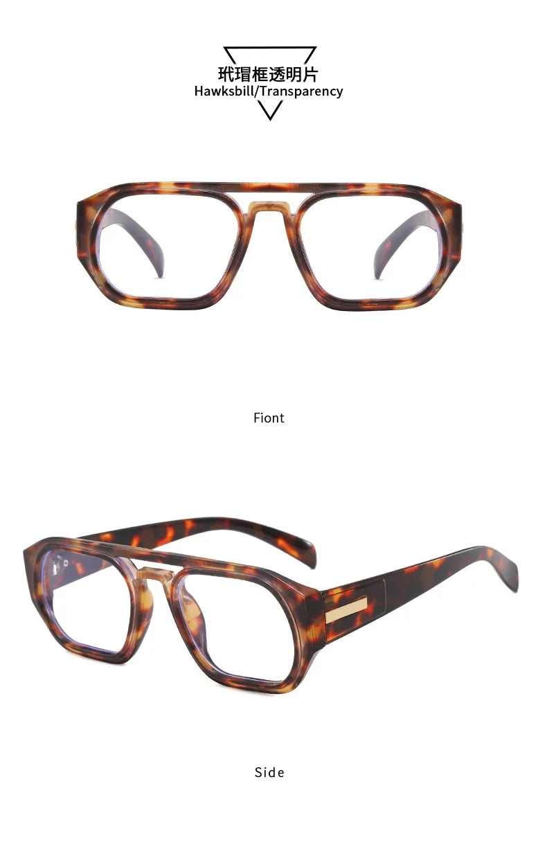 Neue Vintage Quadratische Sonnenbrille für Damen und Herren Marken-Rechteck-Sonnenbrille Ovale Brillen für Männer und Frauen – Detail 9