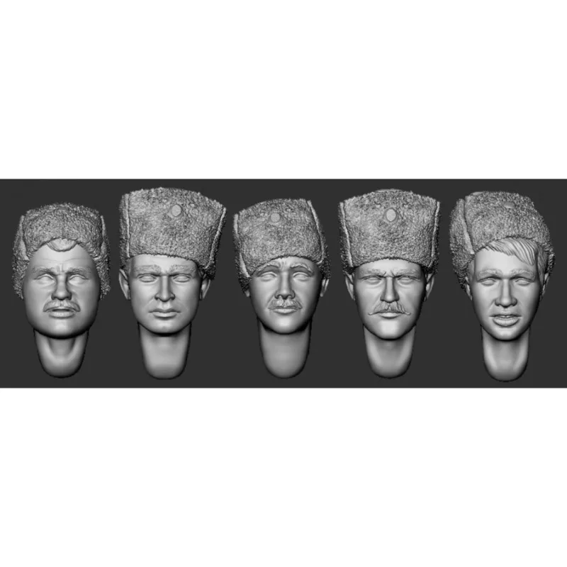 1/35 Scale Die Casting Resin Model Soldier Head Russian Soldiers Head 5 Unassembled and Unpainted Free Shipping 015X