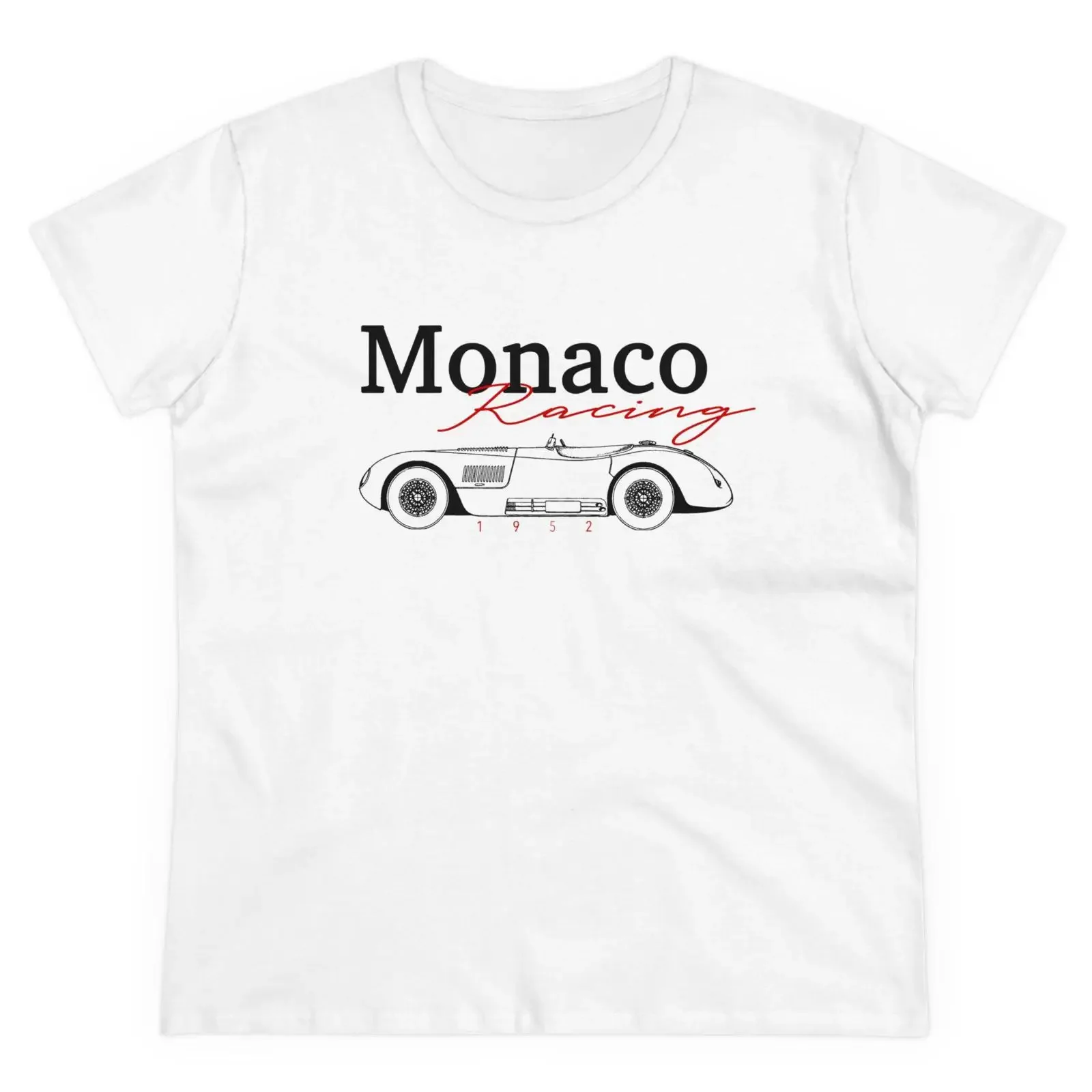 Monaco Racing 1952 T Shirt Women's vintage Washed Comfortable Breathable designer clothes Unisex Stretched Slightly graphic