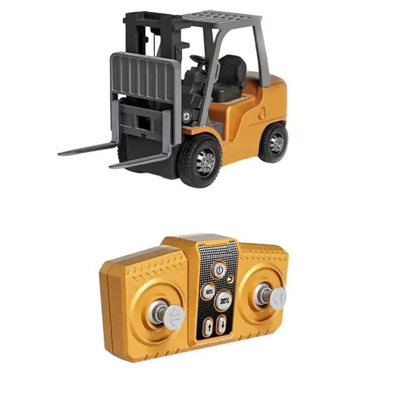 

WOWFU-Alloy Forklift 1/64 Scale Remote-Controlled Engineering Vehicle Tabletop Models Gifts For Boys Collection