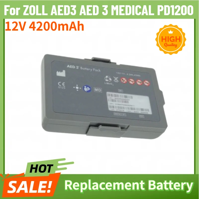 

High Quality Battery 12V 4200mAh For ZOLL AED3 AED 3 MEDICAL PD1200 Brand New Replacement Battery