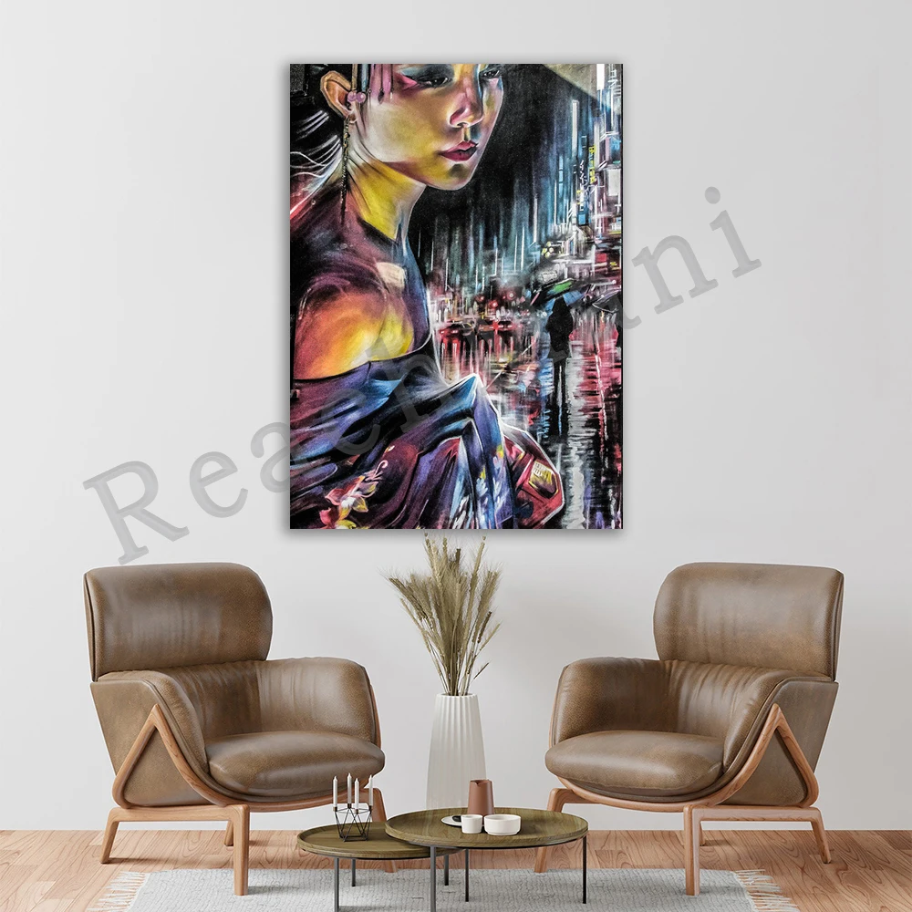 Girls Gallery Art Prints Modern Geisha Kyoto Wall Art Prints | Japanese Geisha Decorative Posters