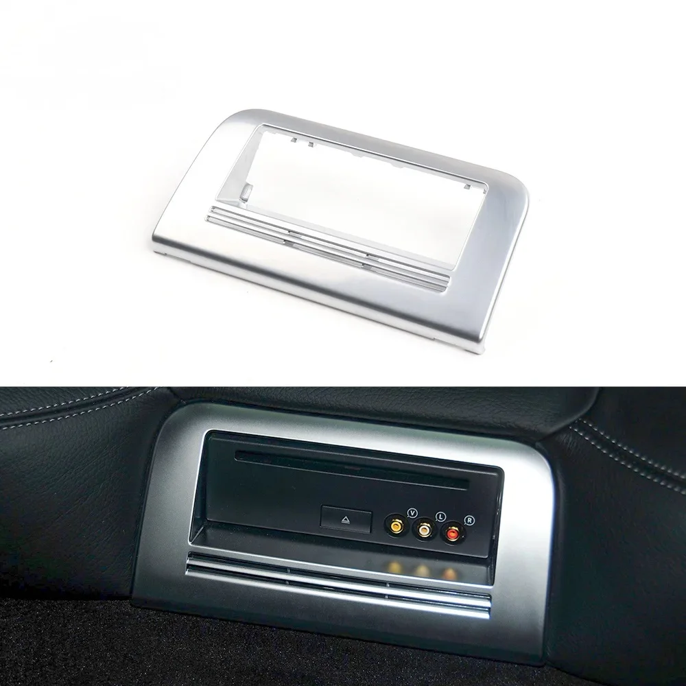 Car Rear Operating Unit Trim Panel A21284600277 For Mercedes Benz E W212 2014 Rear Seat CD Player DVD Chrome Cover Frame