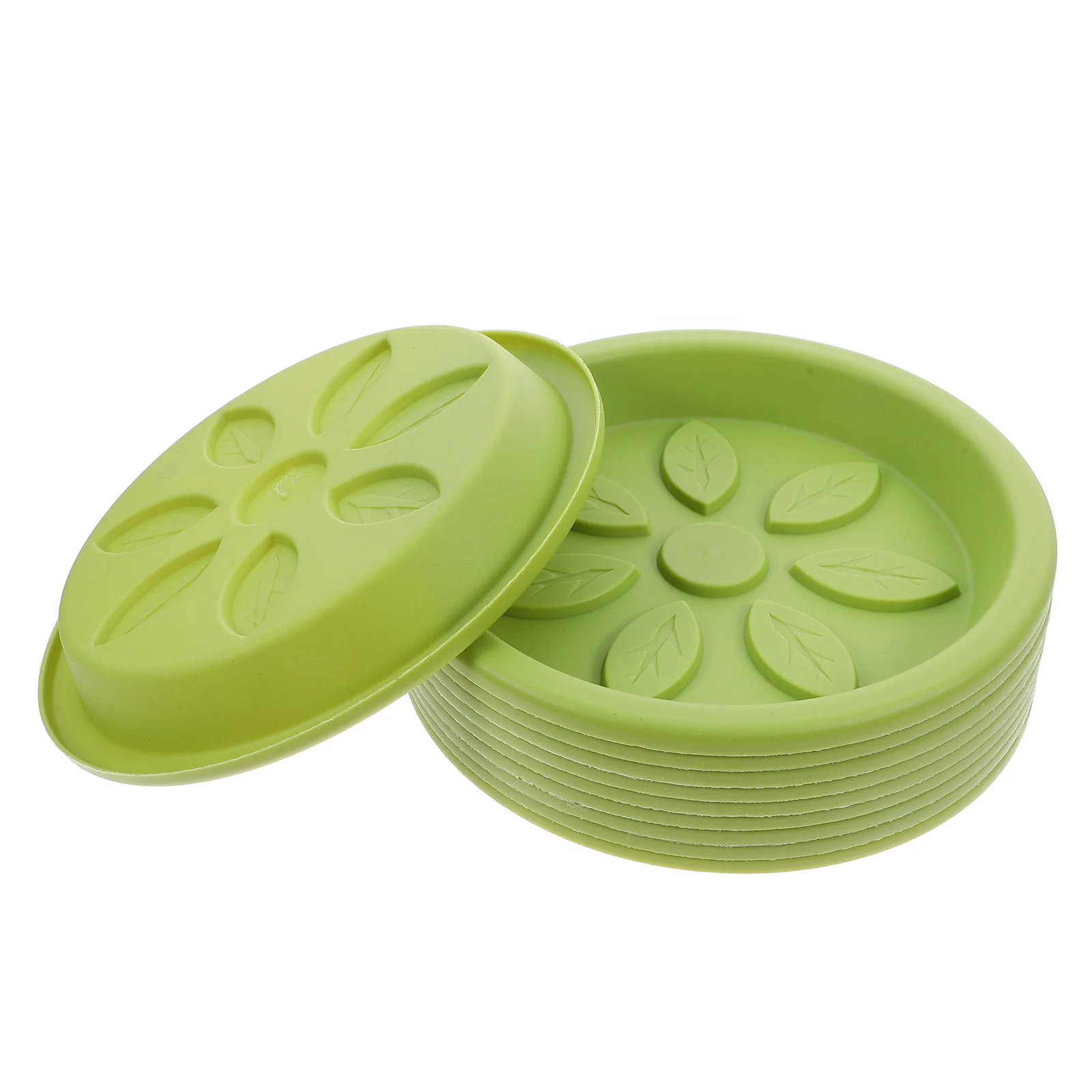 

10 Pcs Flower Pot Water Base Tray Plant Bottom Bracket Plates for Plants Light Green
