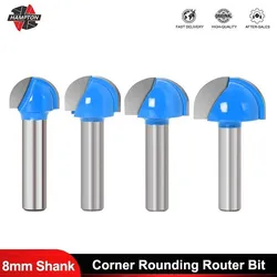 Hampton Router Bit 8mm Shank Ball Nose End Mill 16/19/22/25mm Round Nose Cove Core Box Router Bit frese per la lavorazione del legno