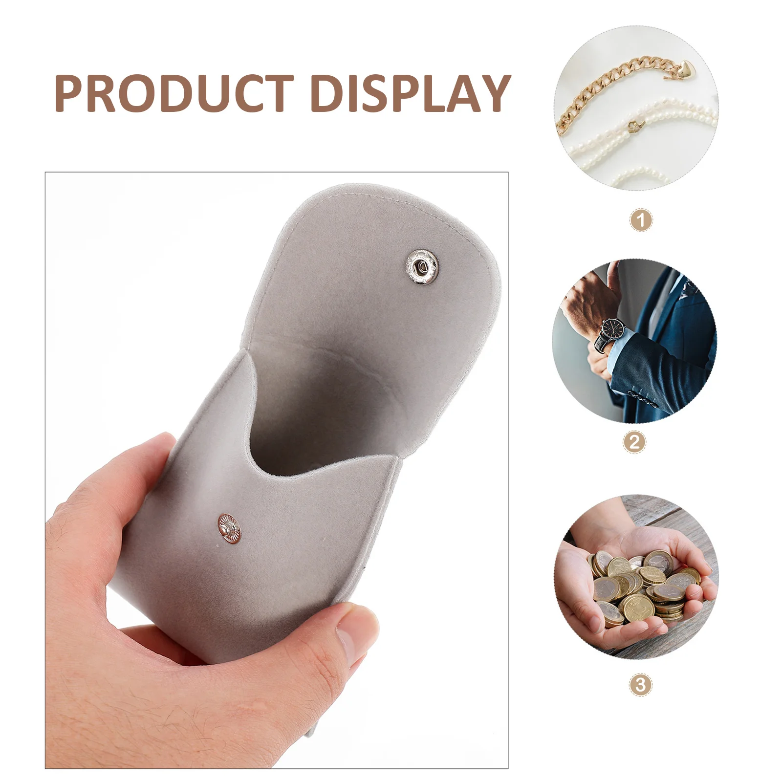 

2Pcs Watch Bracelet Storage Bag Portable Pouch For Travel Jewelry Gift Packing Cloth Durable Reusable Snap Wedding Party