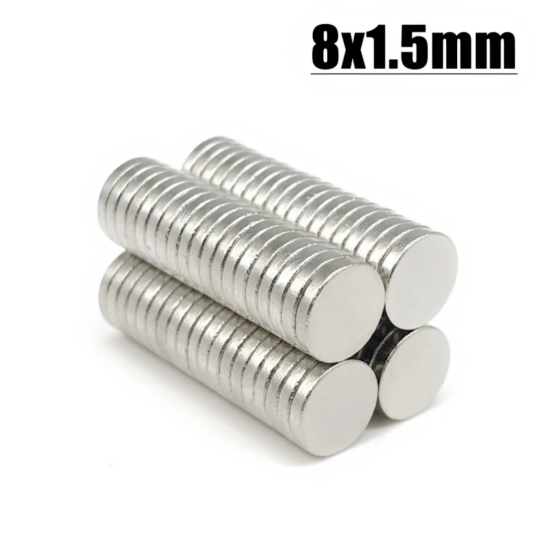 8*1.5mm Magnet 20-2000pcs N35 NdFeB Permanent Magnetic Imanes Neodymium Magnet Fridge Magnets 8x1.5mm Magnet Accessory