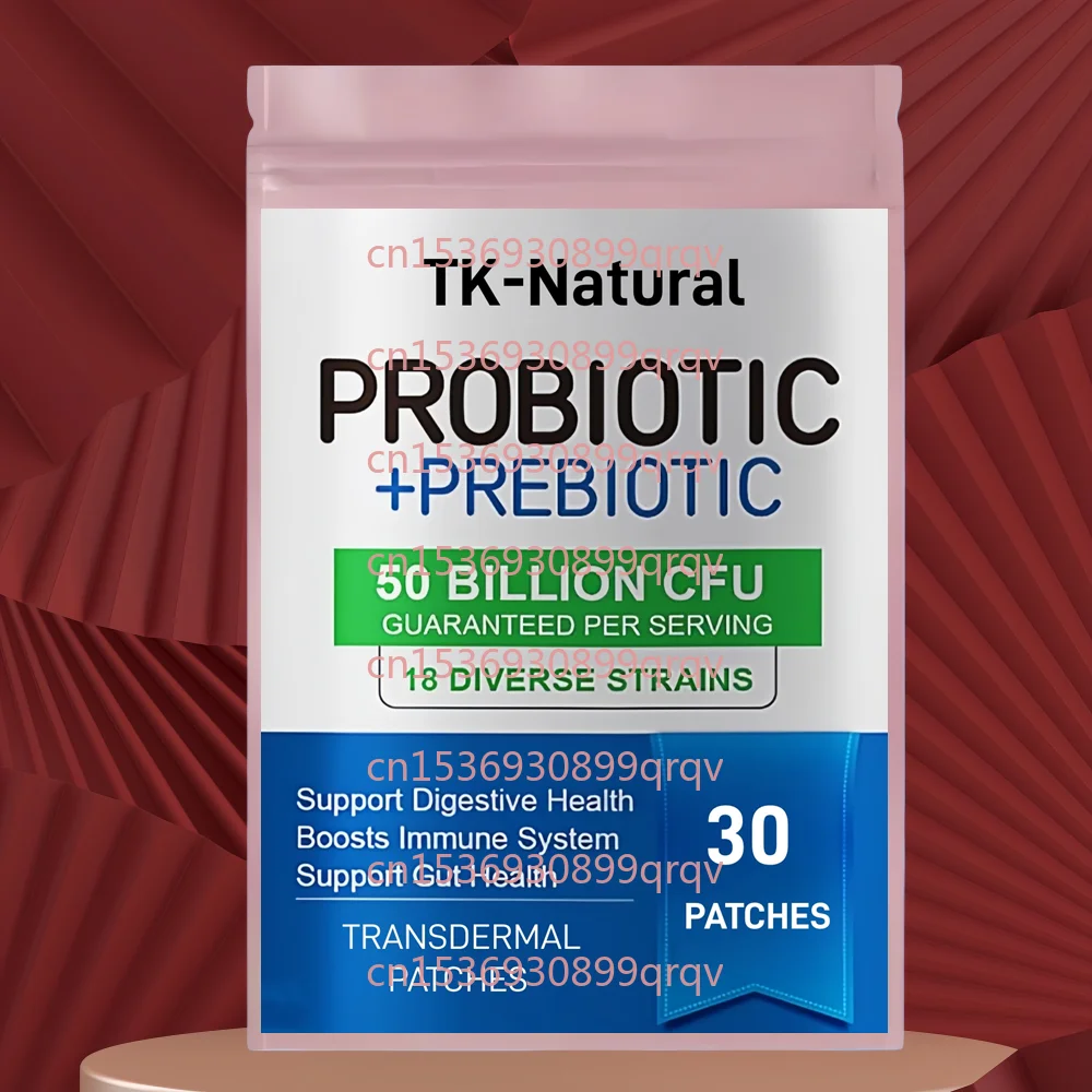 

30 Patches Probiotics Transdermal Patches - Supports Digestive, Immune & Gut Health, Relief for Occasional Diarrhea