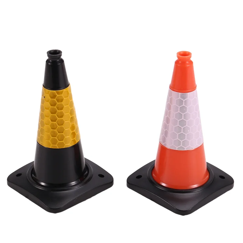 A45F-2PCS Simulation Road Cone Reflective Cone Model For 1/10 RC Crawler Car TRX4 1/14 RC Truck Tipper
