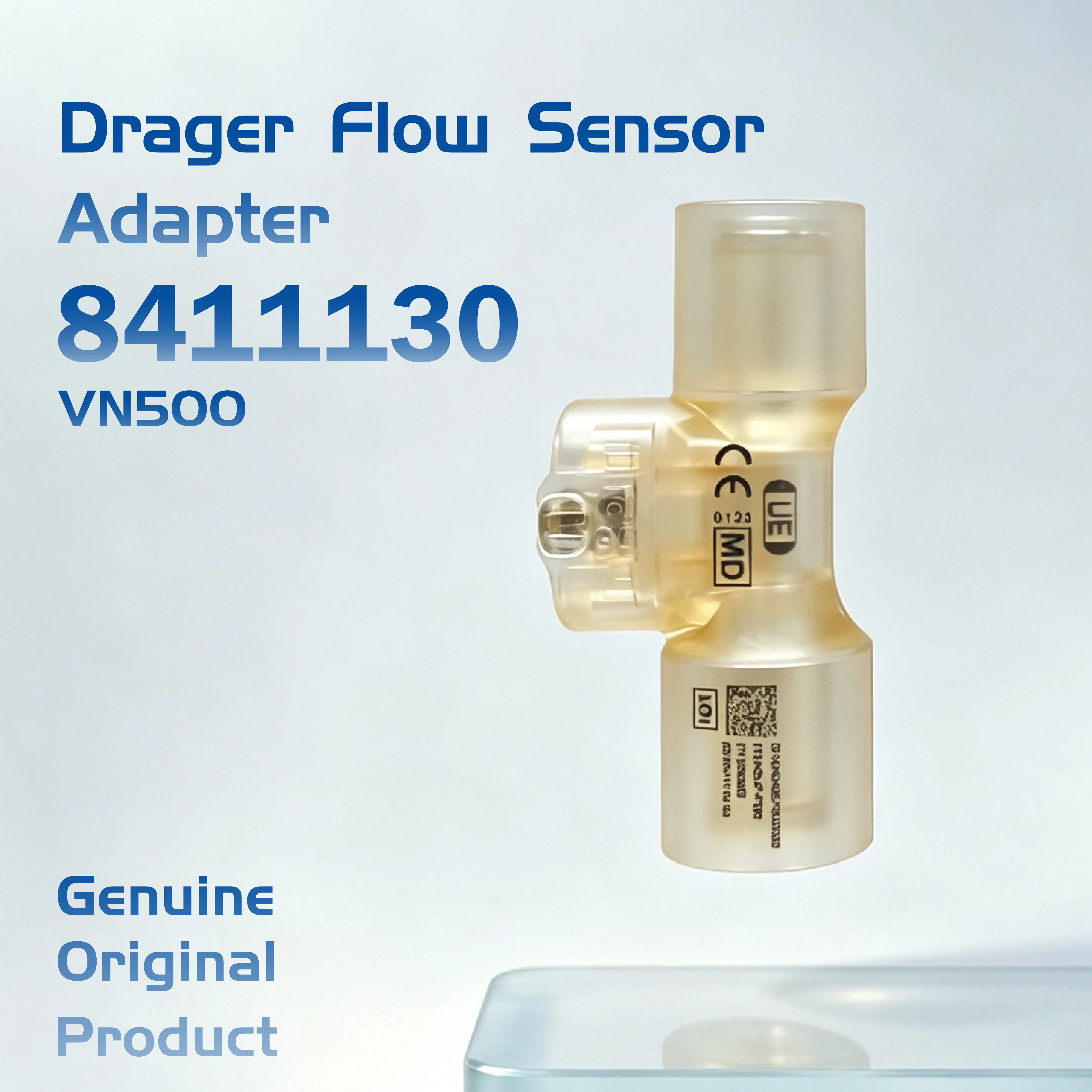 Drager 8411130 Neonatal Flow Sensor, ISO straight connector Reusable By Draeger VN500