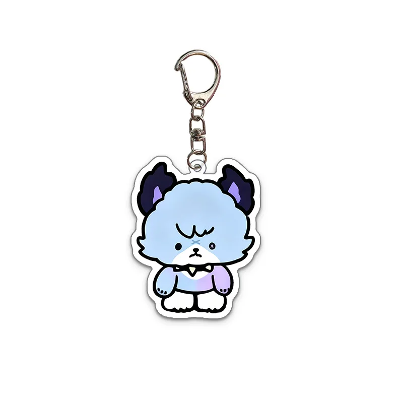 Popular Boy Group Jungsu Anime Animal Shaped Acrylic Transparent Fox, Cat, Bear Keychain Bag Pendant Accessories Friend Gift