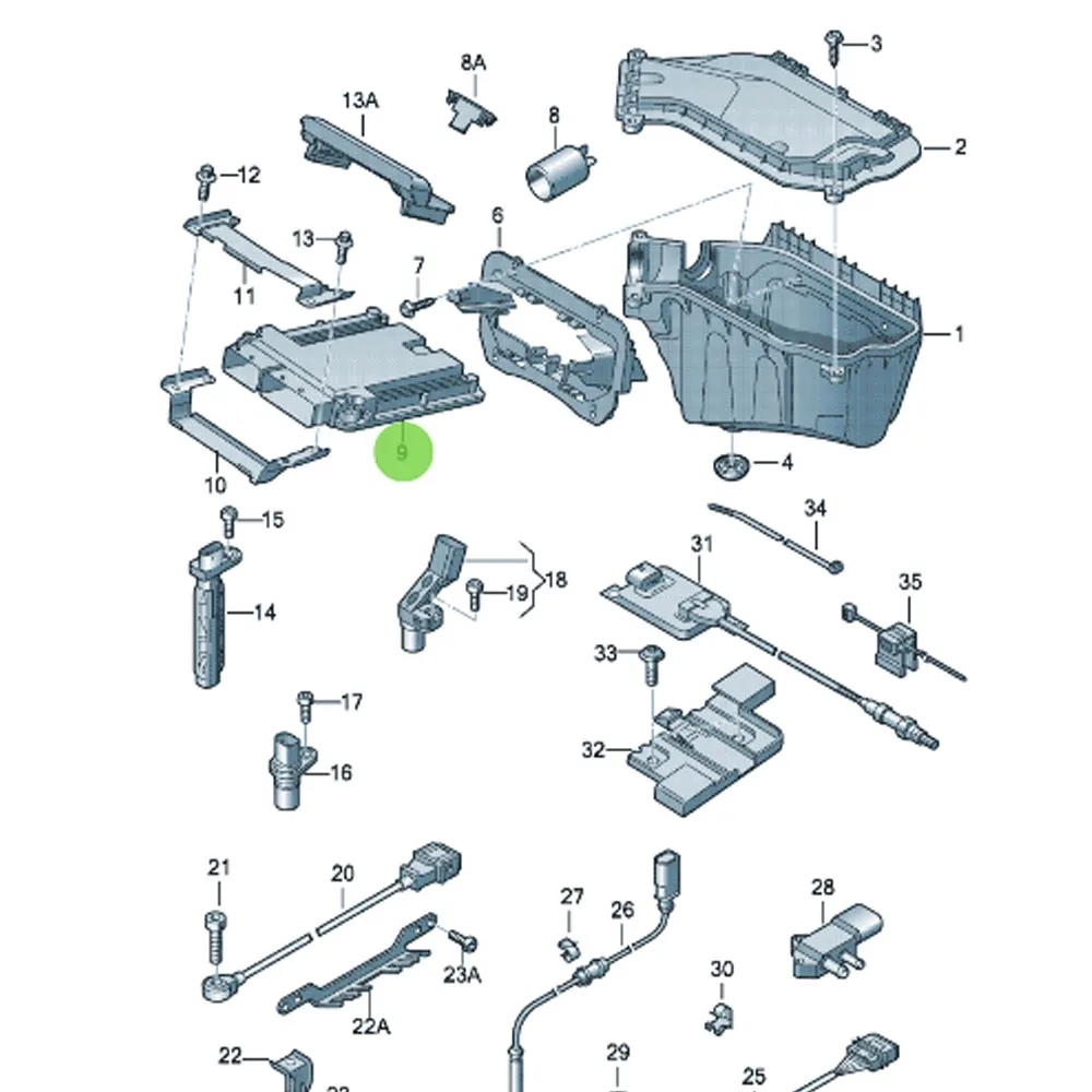 

USED 8K2907115AD Engine Control Unit FOR 2012 Audi A4 2.0T 8K2 907 115 AD