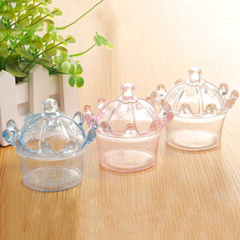 2025 12PCS Round Mini Transparent Plastic Box Wedding Candy Creative Supplies Companion Gift Packaging Container Jewelry Storage