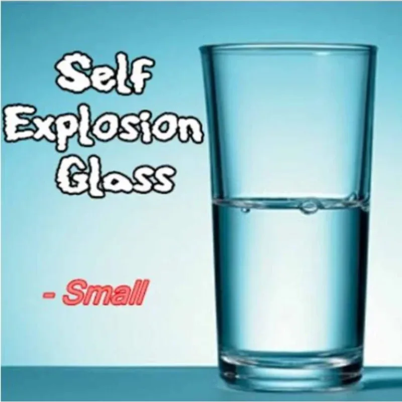 6pcs Mini Self-Explosion Glass Cups Magic Trick Stage Illusions Gimmick Props Magician Comedy Accessories (Dia 5.7×H8.5cm)
