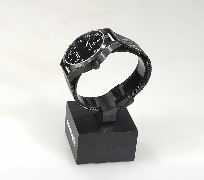 Classic Japanese Quartz Movement Pilot Wristwatch Pin Buckle Waterproof Luminous