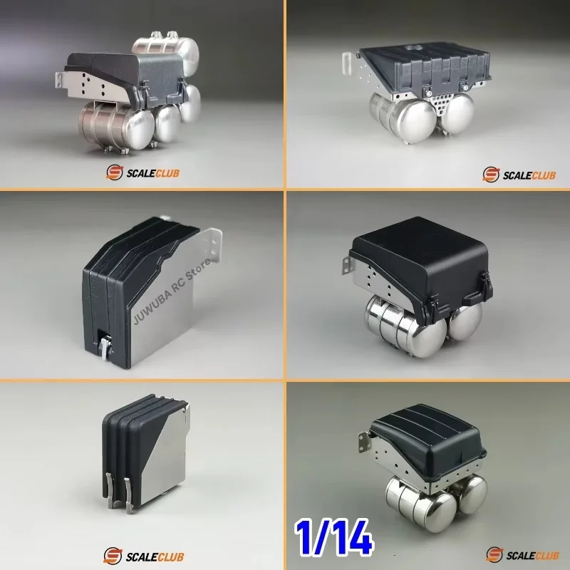 Toy Truck Scale Decorative Battery Box For Tamiya 1/14 RC Tractor Dump Truck Trailer Scania Volvo Benz MAN SCALECLUB Parts