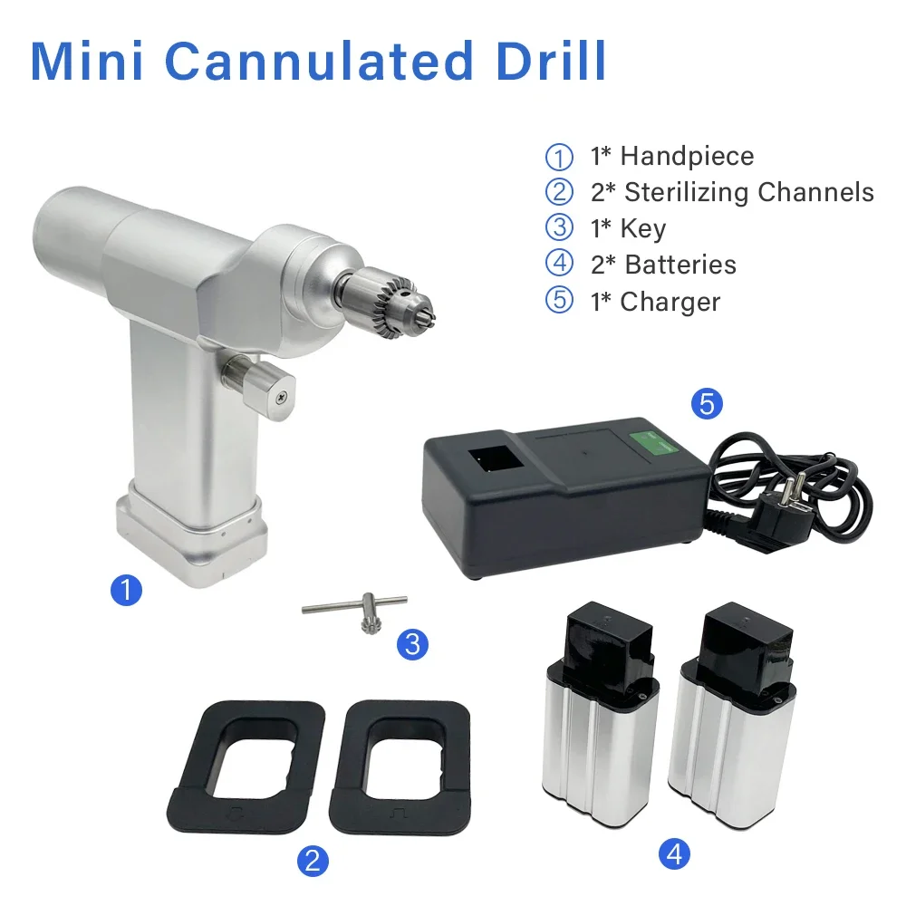 QSWTITAN Orthopedic Electric Drill Cannulated Drill Micro Bone Drill Medical Bone Surgical Instruments Veterinary