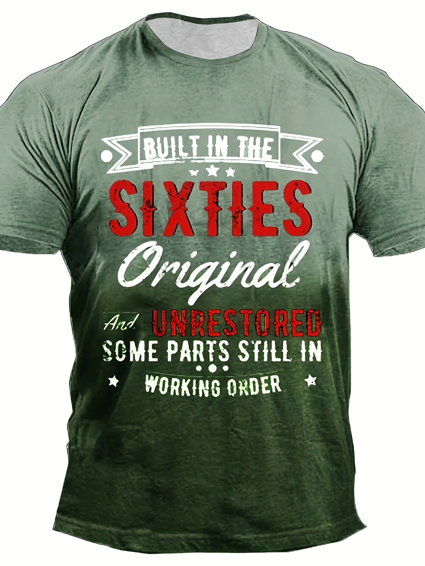 Men's T-shirt with graphic lettering, sailor collar, outdoor quick-drying casual short-sleeved printed top