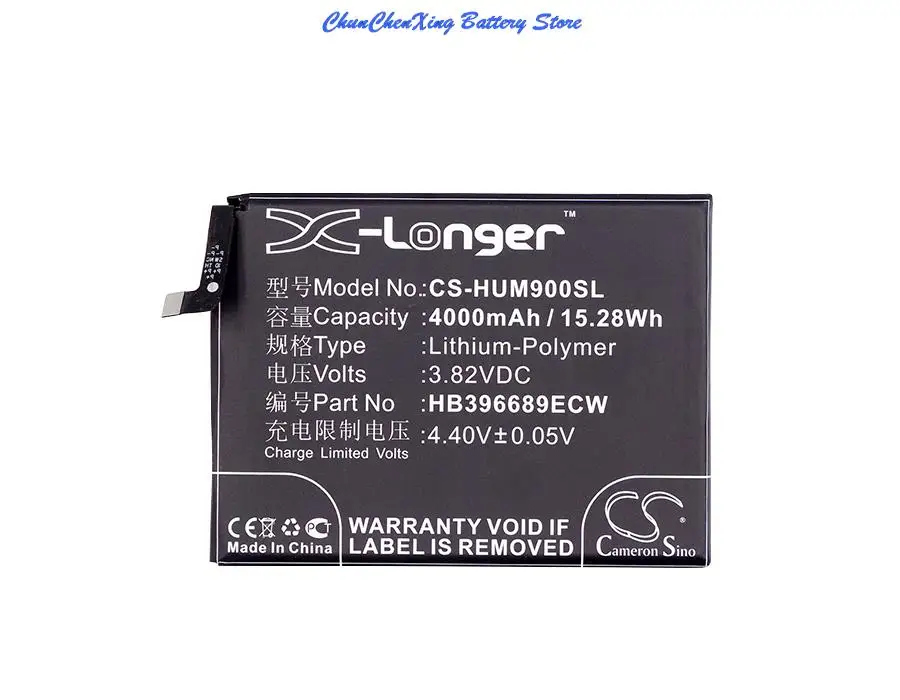 High Quality 4000mAh Battery HB396689ECW for Huawei Ascend Mate 9, Mate 9,Mate 9 Dual SIM,MHA-L09, MHA-L29,MHA-TL00