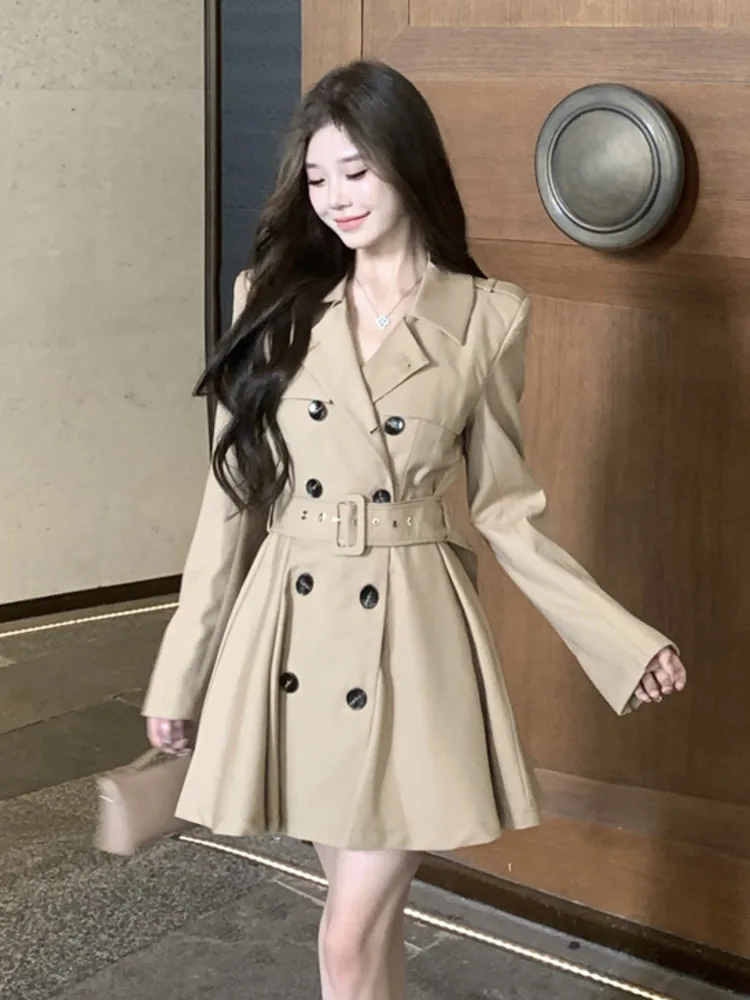 High Quality British Style Trench Coat For Women 2024 Autumn Fashion Casual Long Windbreakers Coats Korean Elegant Belt Overcoat