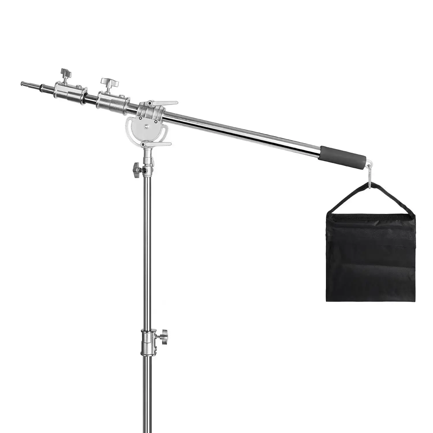 Cross Arm Stainless Steel Kit Boom Arm Light Stand With Weight Bag Photo Studio Accessories Extension Rod 2.5M Length