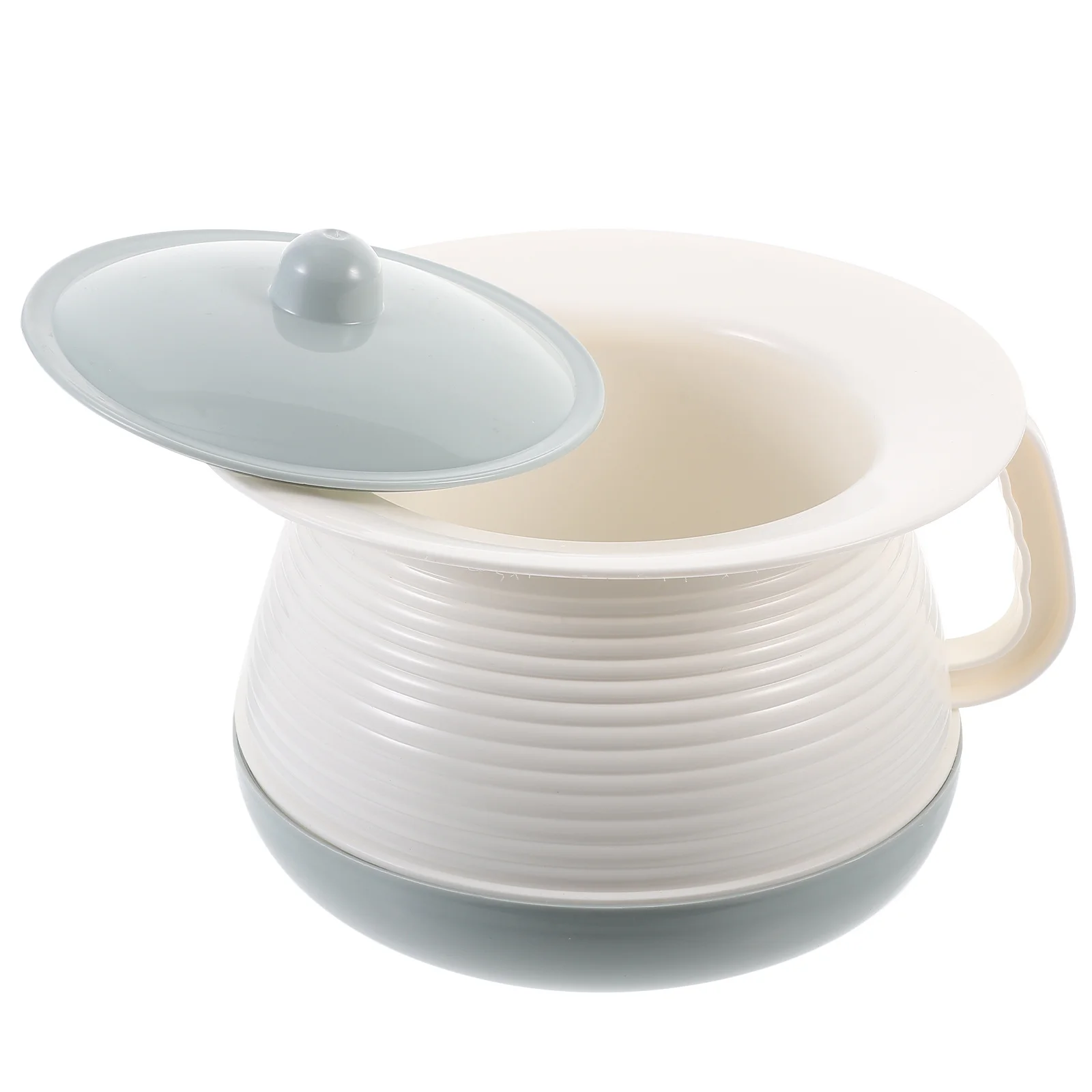 1 قطعة Bedpan البلاستيك غطاء محكم الغلق المحمولة وعاء البول المنزلية ليلة المبصقة الكبار الأطفال الحوامل مريحة تخزين نظيف