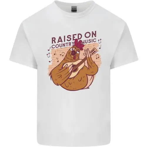 A Chicken Raised To Country Music Mens Cotton T-Shirt