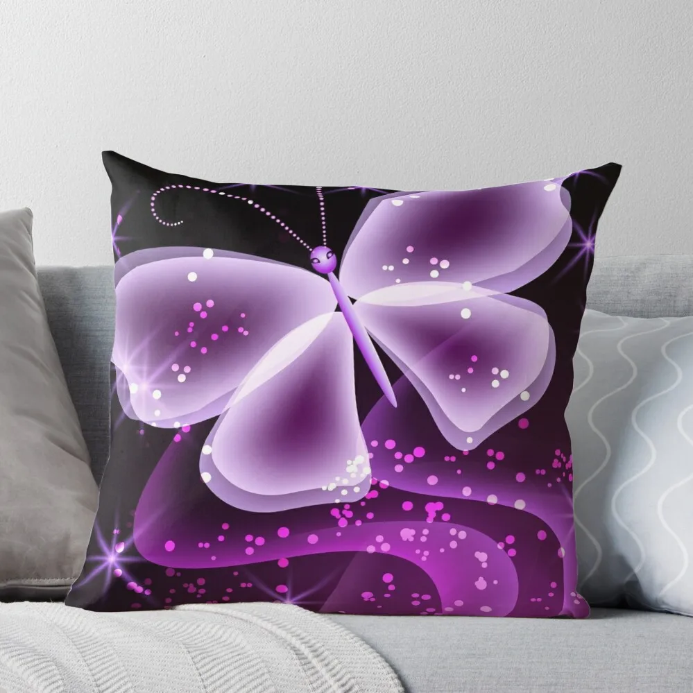 

Sparkling Purple Butterfly Merchandise Throw Pillow Pillowcase Pillow Case christmas ornaments 2024