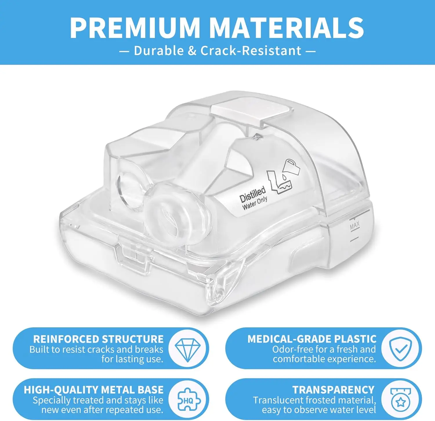 

ResMed CPAP Replacement Water Chamber Perfectly Compatible with AirSense 11 & AirCurve 11 CPAP Machines | High Quality, Durable