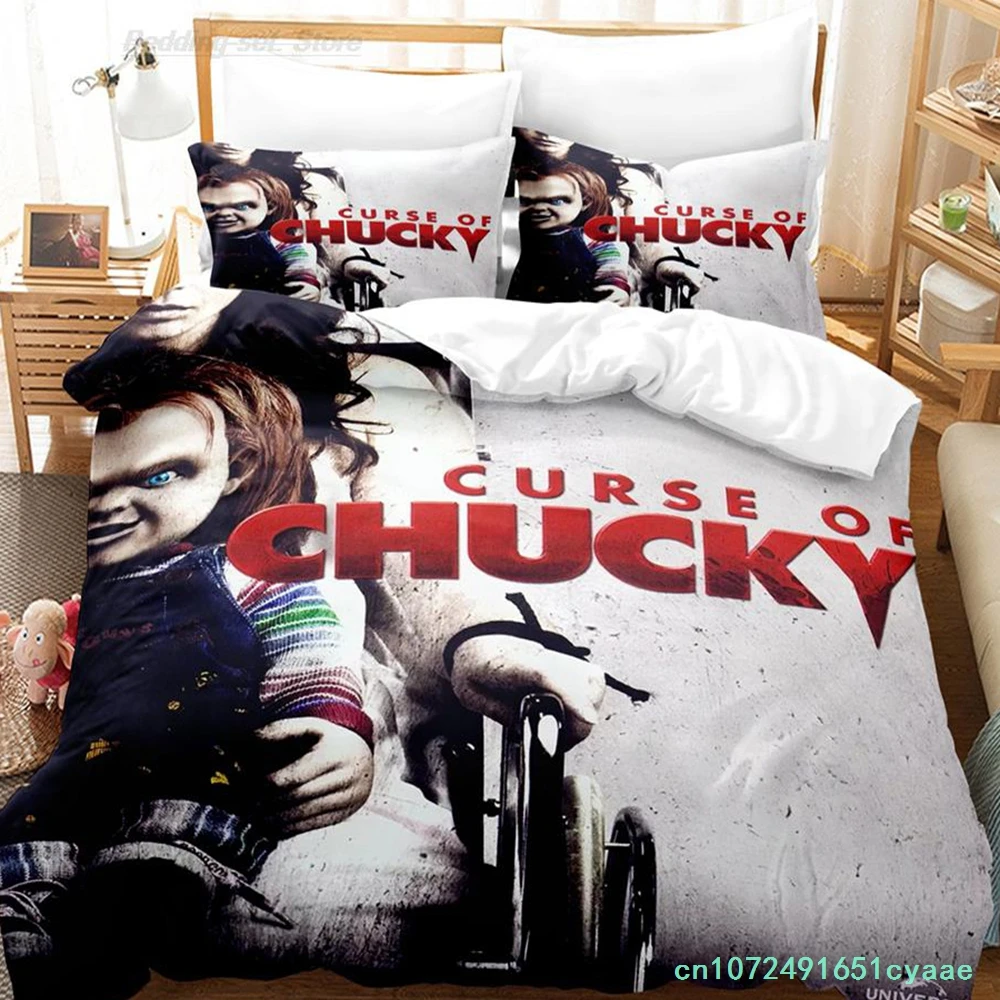 Hot Sale Chucky Bedding Set Single Twin Full Queen King Size Bed Set Aldult Kid Bedroom Duvetcover Sets 3D 2022 Halloween