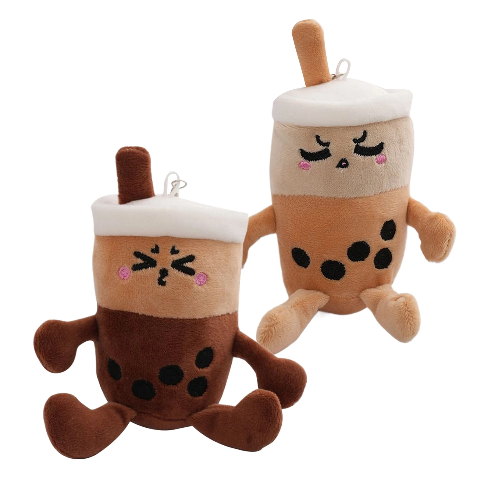 버블티 플러시 키체인 12cm 귀여운 인형 백팩 장식품 부드러운 장식품 어린이 소녀 친구 학교 파티 여행 생일 선물