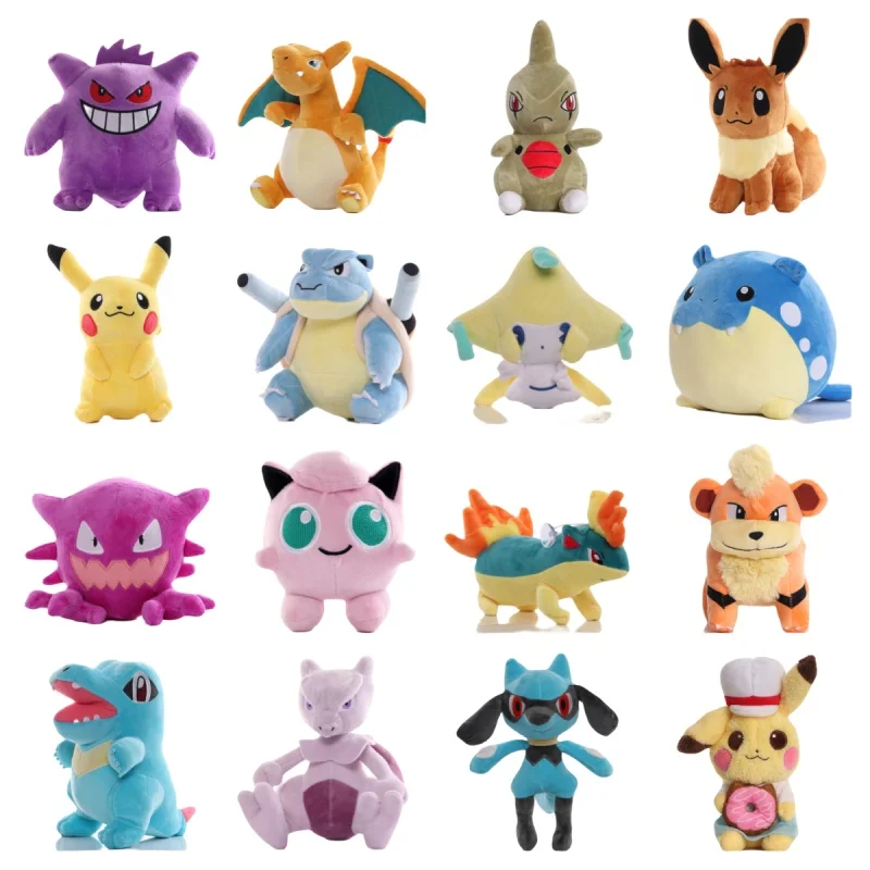 Pokemon Pikachu Peluche Jigglypuff Blastoise sparal Haunter Gengar Jirachi pachisu Peluche Mewtwo Peluche giocattoli hobby regali