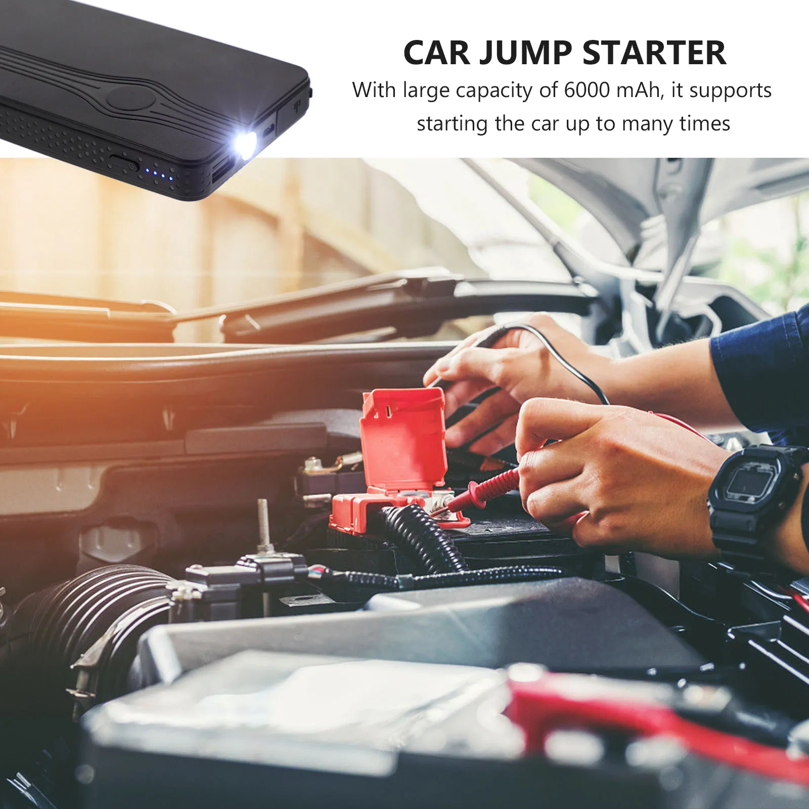 

Комплект: Портативное пусковое устройство для автомобиля 6000 мАч, компактное зарядное устройство для аккумулятора, внешний аккумулятор для автомобильных устройств и принадлежностей