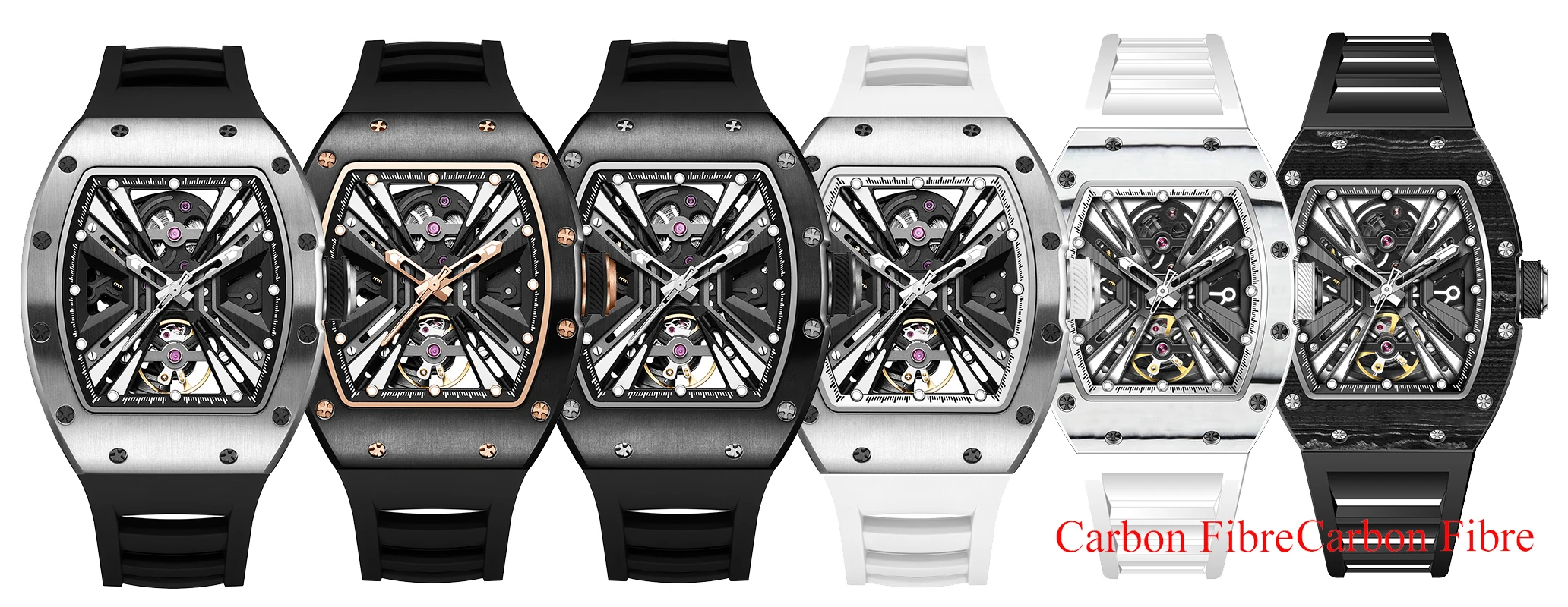 Mens Skeleton Automatic Watch Stainless Steel Case 30M Waterproof Sports Mechanical Wristwatch Gift Relojes Para Hombres 2026