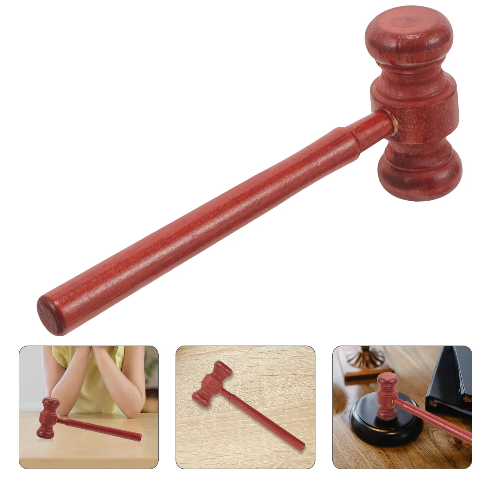 ผู้พิพากษา Hammer Shot เด็กวัยหัดเดินของเล่นเด็ก Gavel Thing คอสเพลย์เคาะเด็ก Gavels ไม้ของเล่นไม้ Baby Courtroom