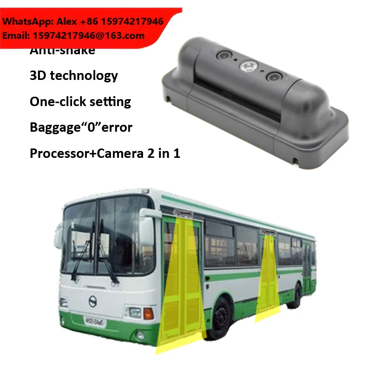 High Accuracy Public Transport Gate Buses People Counting Sensor System With Camera HPC168 Automatic Bus Passenger Counter
