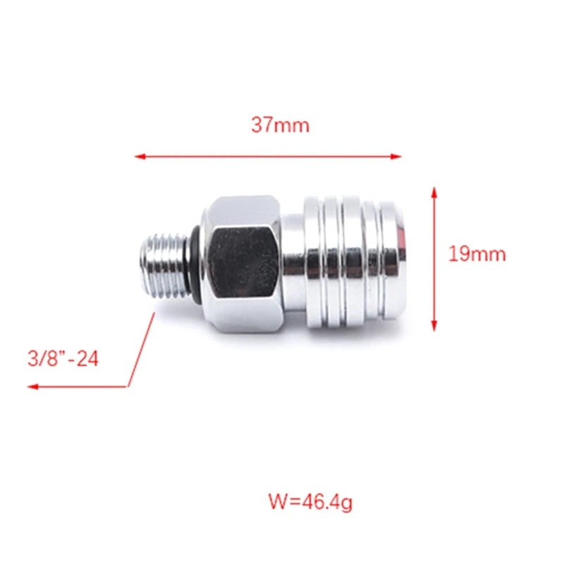 Conector macho padrão do mergulho autônomo BCD, CCR a 3/8-24