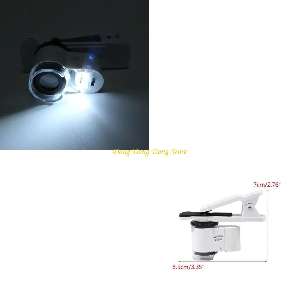 

Карманное усилие для ювелирных монет, обнаружение миникопод Мобильный телефон Микроскоп мобильный телефон 45 -кратный