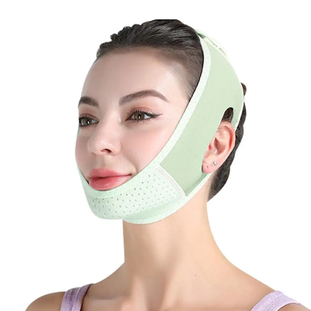 Reusable V Line lifting Mask Facial Slimming Strap V Face Up Fac Chin Belt Double Shaped - Chin - Slimming Mask Lifting Red Y4A3