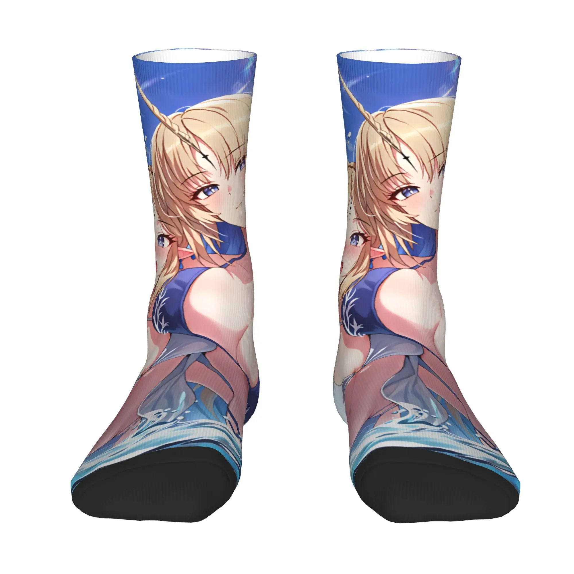 Cool Anime W-Wuthering W-Waves Socks Women Men Warm 3D Print Game Sports Football Socks
