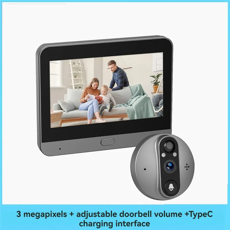 Tuya スマート ワイヤレス Wifi ビデオ ドアベル 300 万双方向インターホン HD モニタリング TYPE-C インターフェイス