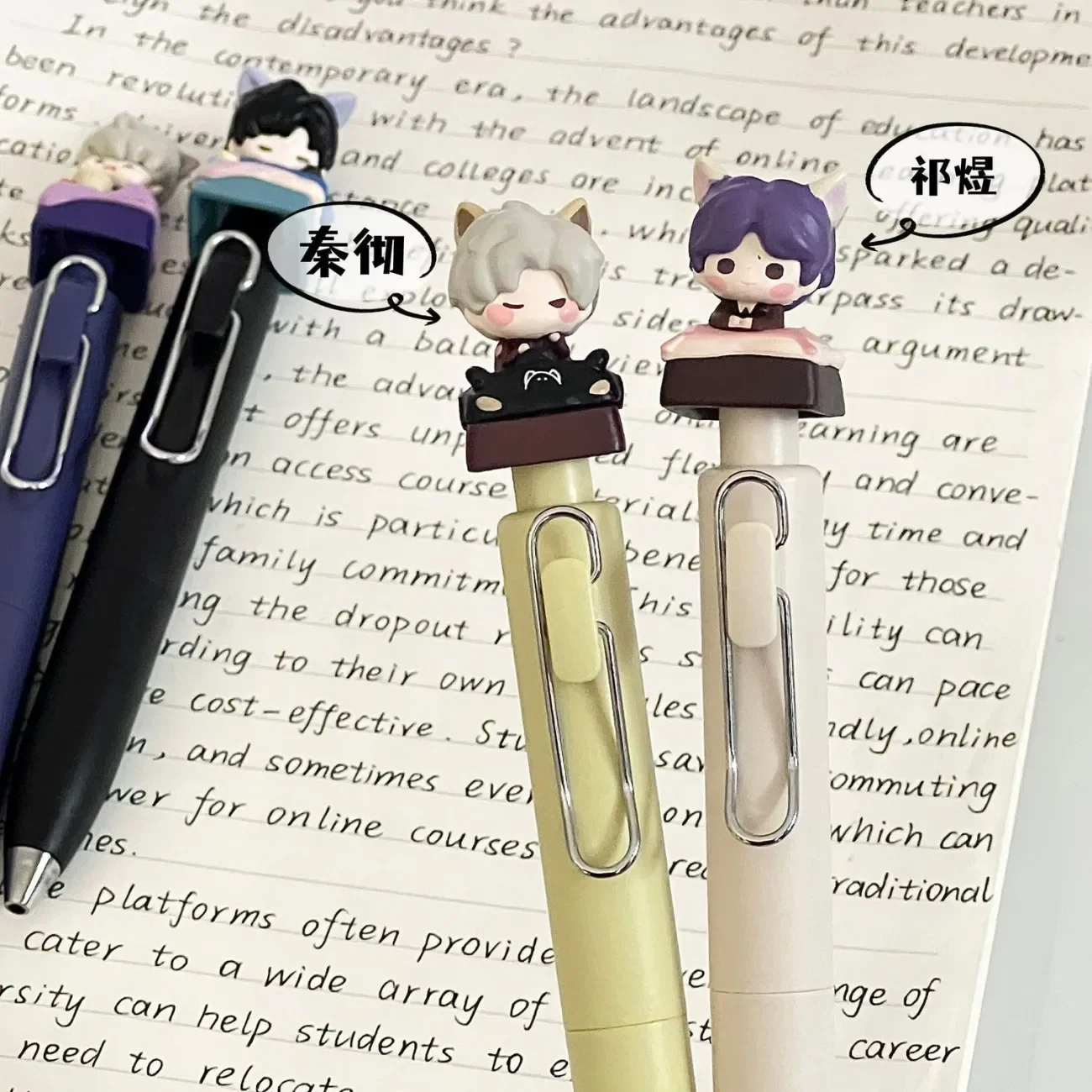 الحب والفضاء العميق Rafayel Zayne Xavier Sylus Caleb تأثيري أنيمي الكرتون Q نسخة الصحافة هلام القلم الكرة القلم اكسسوارات هدية